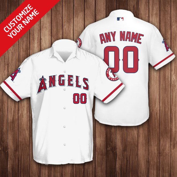 Los Angeles Angels MLB Custom Name Hawaiian Shirt