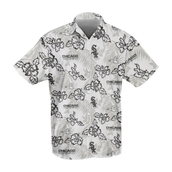 Chicago White Sox MLB Hibiscus Gray Hawaiian Shirt