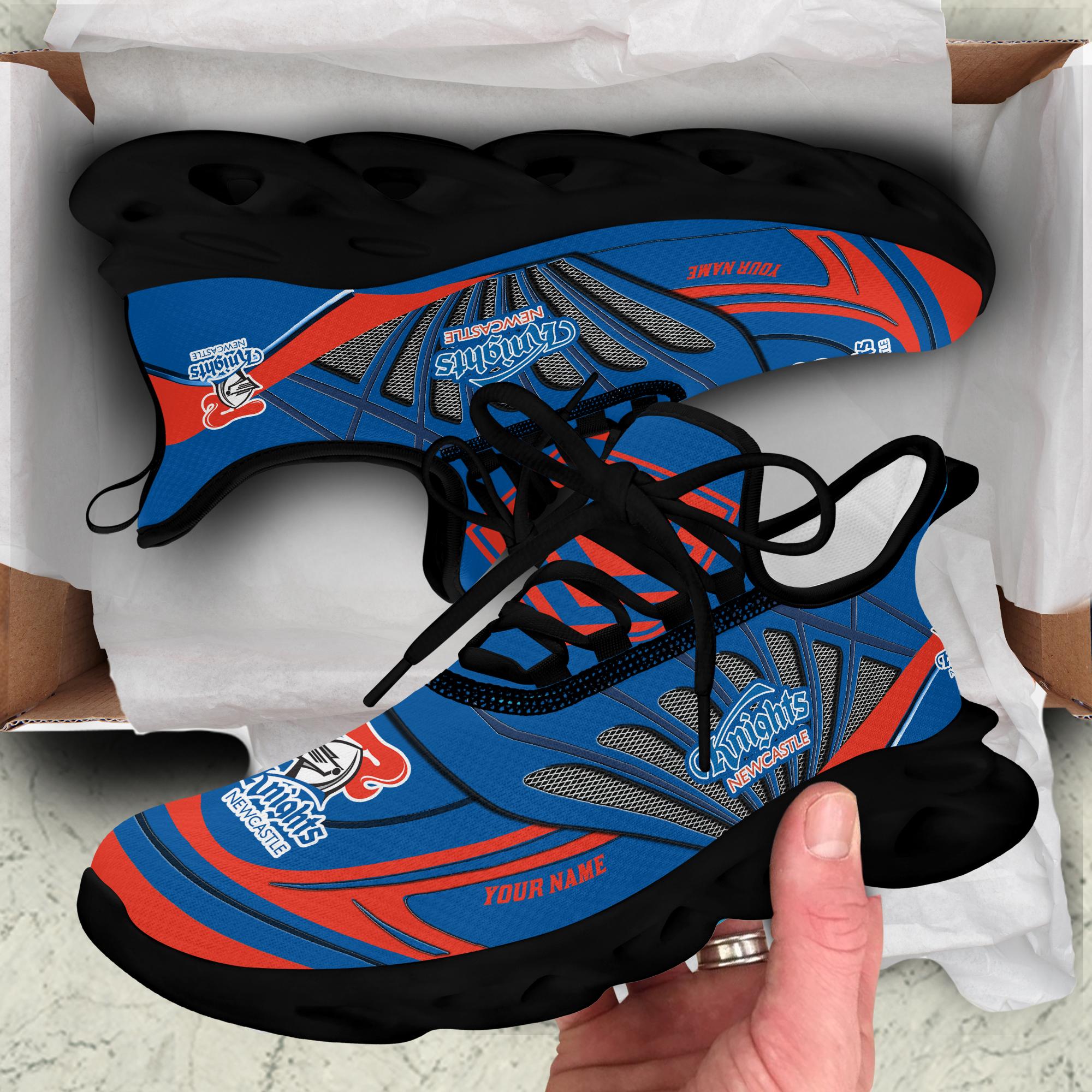 Newcastle Knights NRL Custom Name Clunky Max Soul Shoes