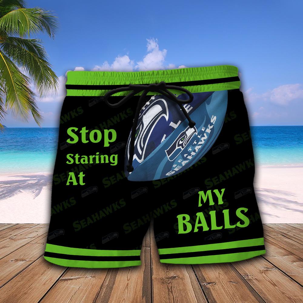 Seattle Seahawks NFL Stop Staring At My Balls Men Short