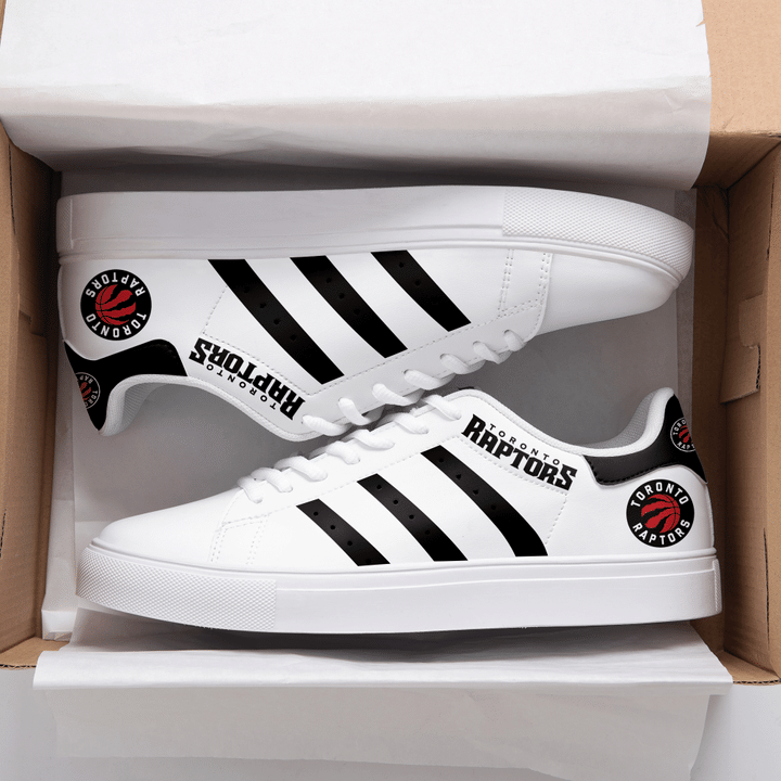 Toronto Raptors Black And White Stan Smith Low Top Shoes