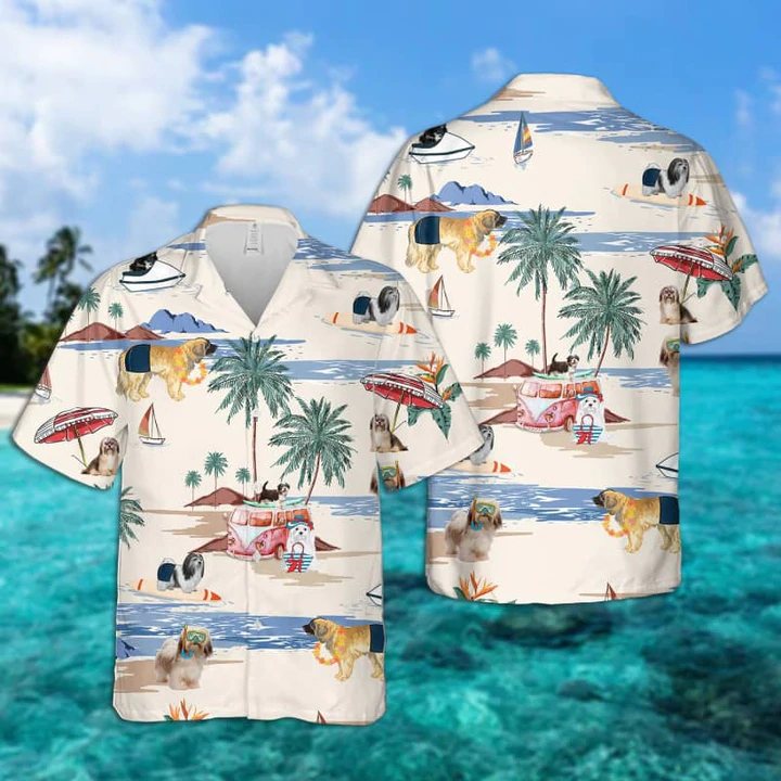 Havanese Summer Beach Aloha Hawaiian Shirt
