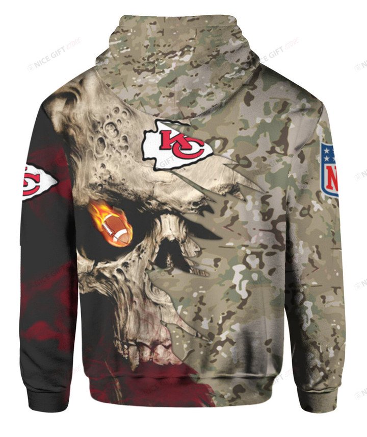 NFL Kansas City Chiefs Camouflage 3D Hoodie
