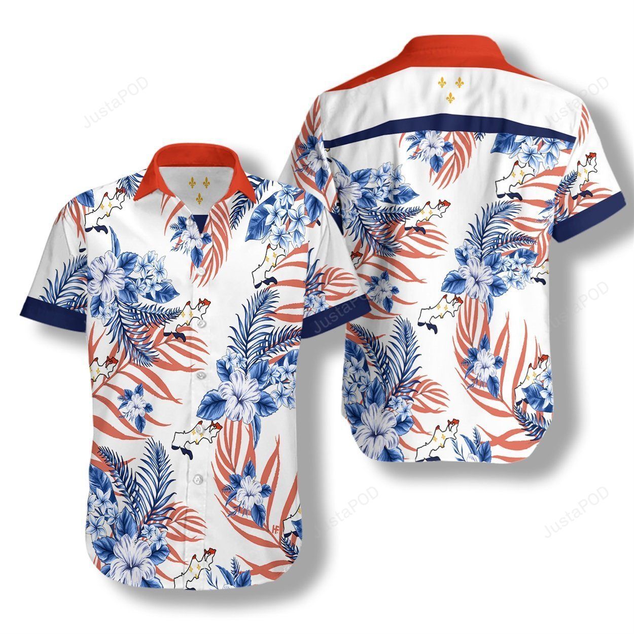 New Orleans Proud Hibicus Hawaiian Shirt
