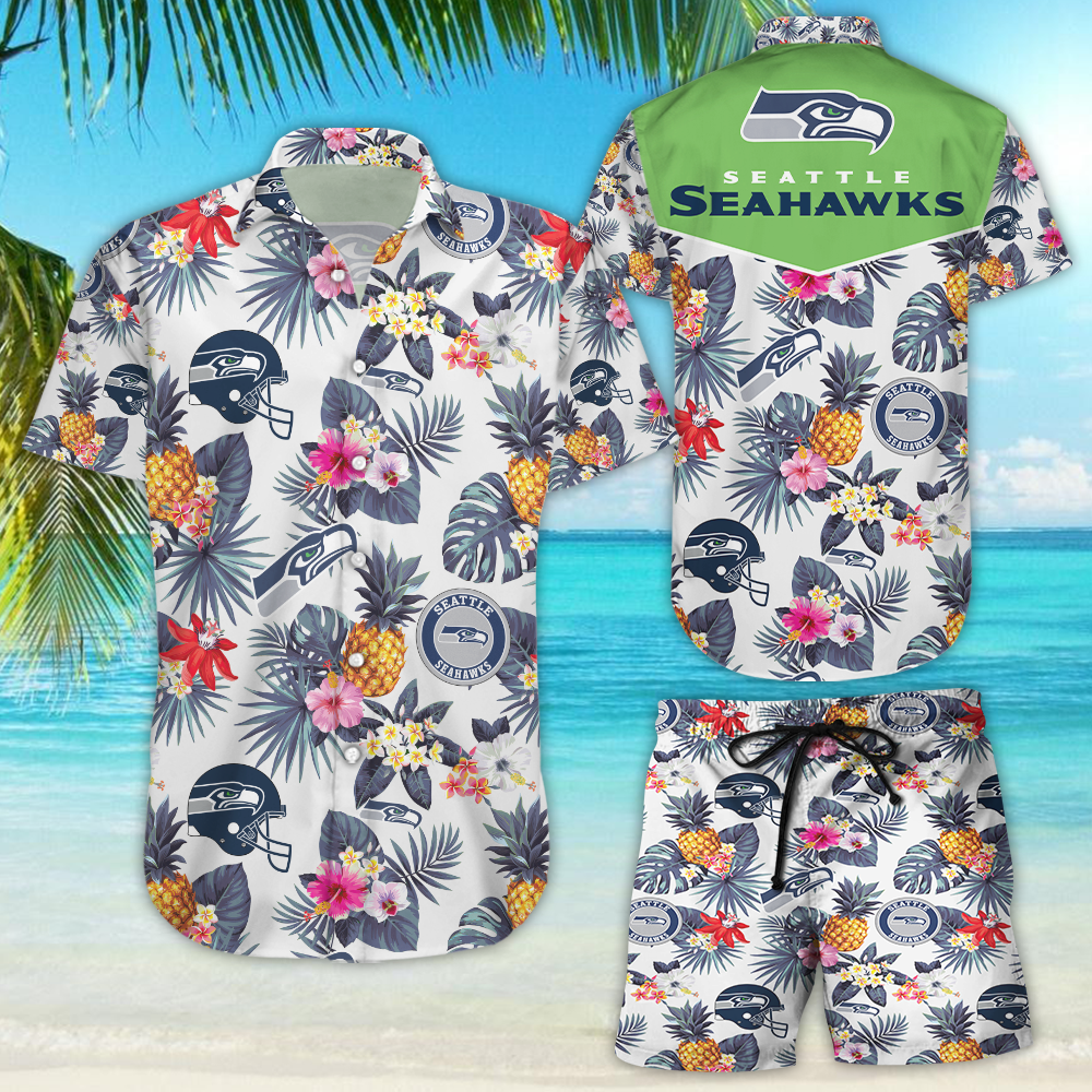 NFL Seattle Seahawks Hibicus Summer Hawaiian Shirt