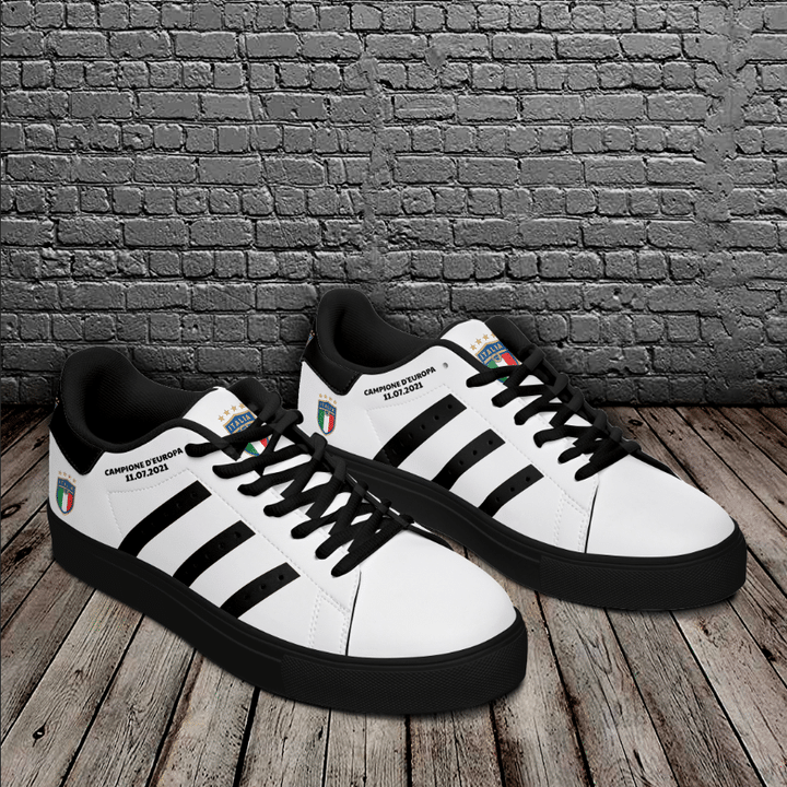 Italia Campione D'europa Black And White Stan Smith Low Top Shoes