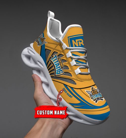 Gold Coast Titans NRL Custom Name Clunky Max Soul Shoes