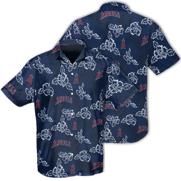 Los Angeles Angels MLB Hibiscus Hawaiian Shirt