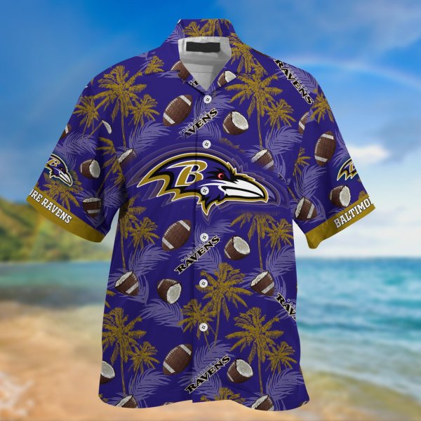 Baltimore Ravens NFL Palm Tree Hawaiian Shirt