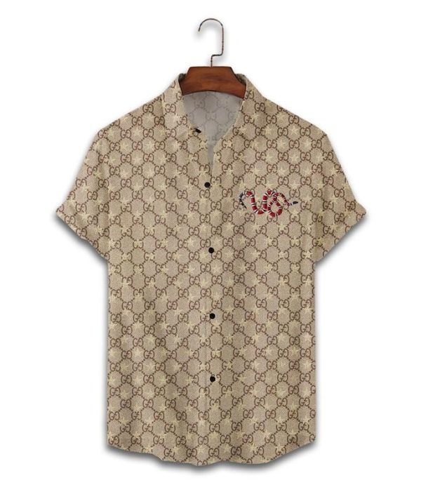Gucci snake monogram hawaiian shirt and short
