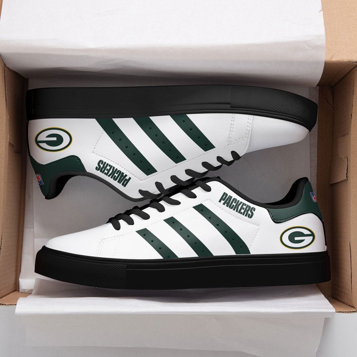 Green Bay Packers NFL Green And White Stan Smith Low Top Shoes