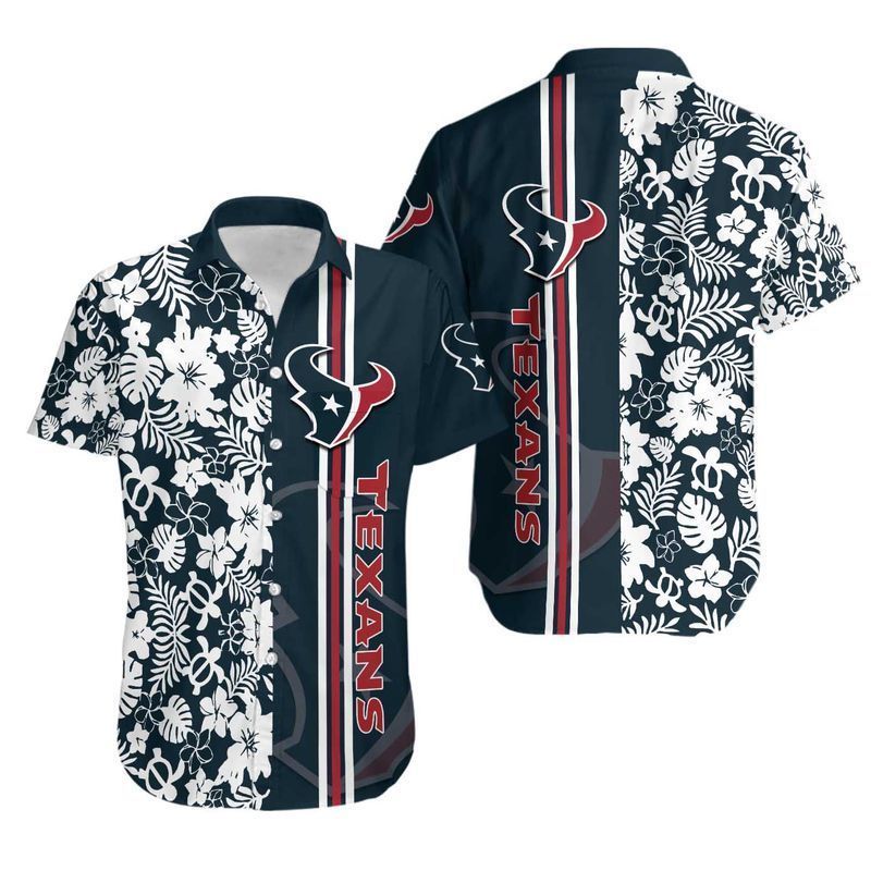 NFL Houston Texans Hibicus Hawaiian Shirt