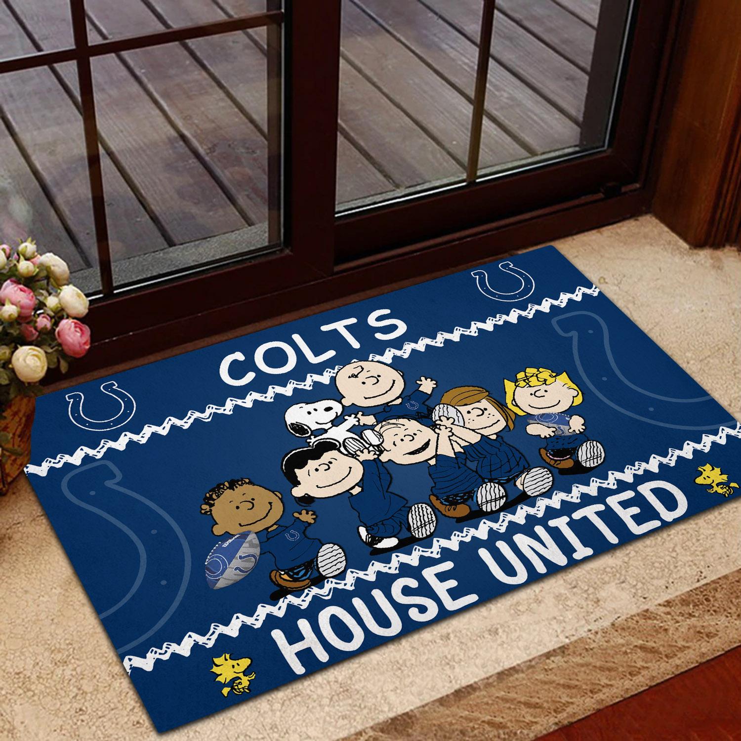 Indianapolis Colts Peanuts House United Doormat