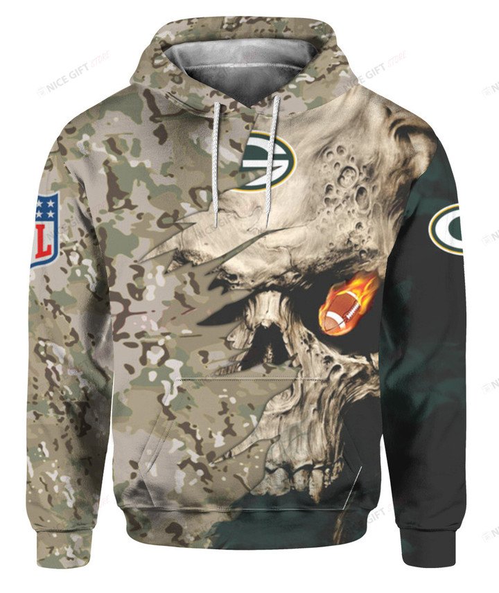 NFL Green Bay Packers Camouflage 3D Hoodie