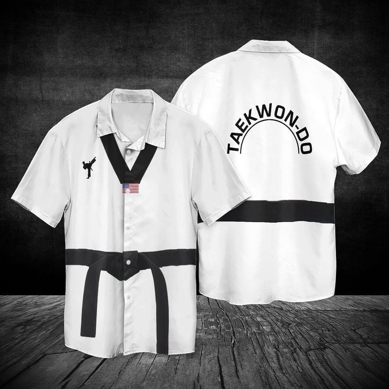 The Independence Day Taekwondo Black Belt Hawaiian Shirt
