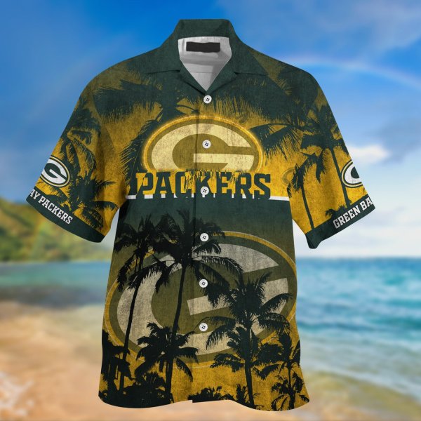 Green Bay Packers NFL Palm Tree Hawaiian Shirt