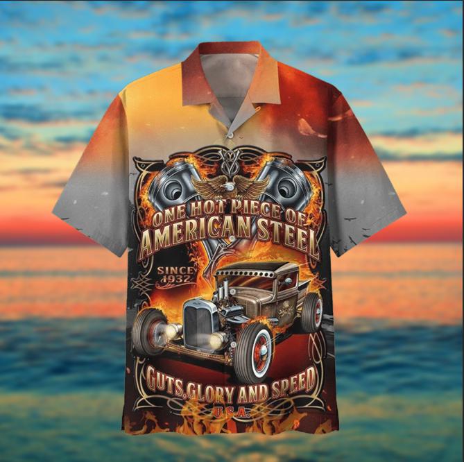 Hot Rod One Hot Piece Of American Steel Hawaiian Shirt