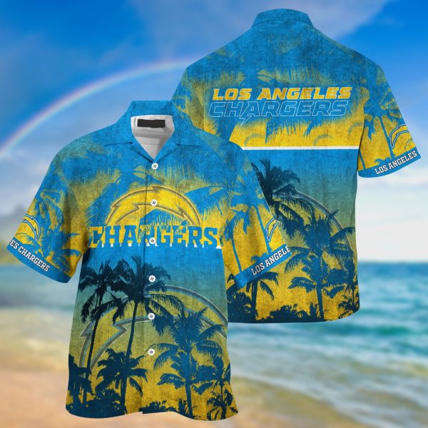 Los Angeles Chargers NFL Palm Tree Hawaiian Shirt