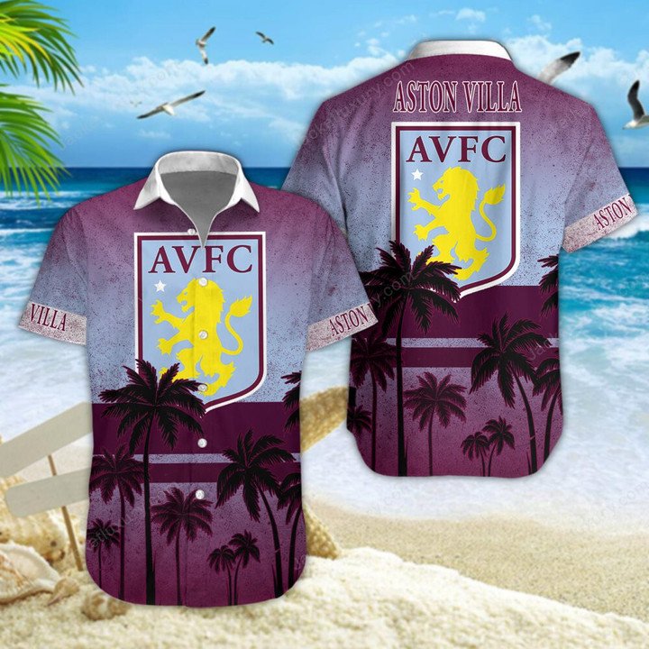 Aston Villa F.C Palm Tree Hawaiian Shirt
