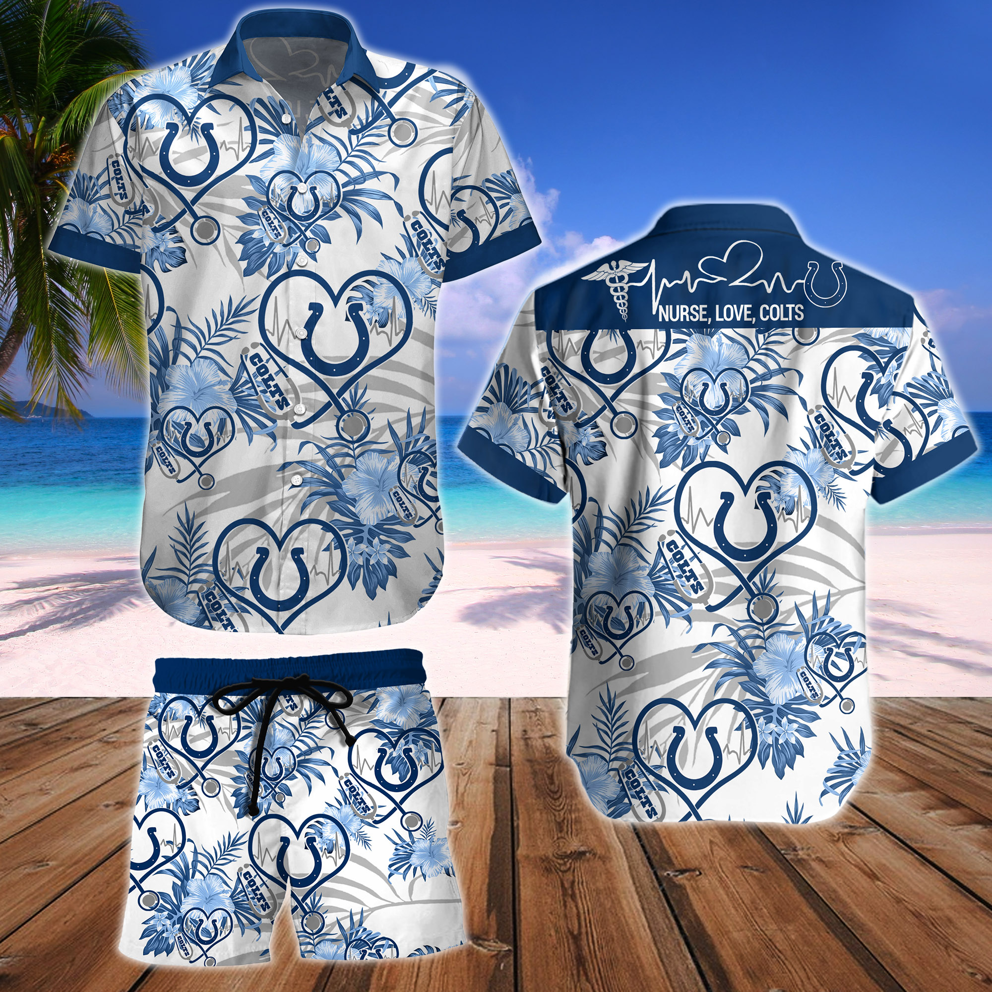 Nurse Love Indianapolis Colts Hawaiian shirt