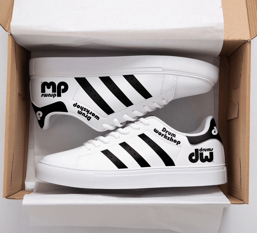 Drum Workshop White Black 3d Over Printed Stan Smith Shoes