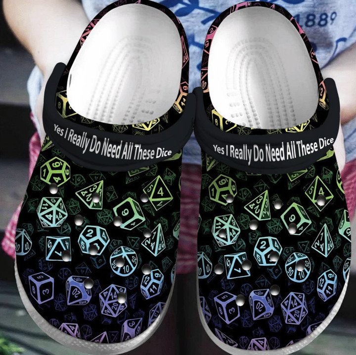 Dice Yes I Really Do Need All These Dice Crocs Crocband Clogs