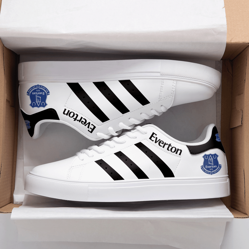 Everton White Black 3d Over Printed Stan Smith Shoes