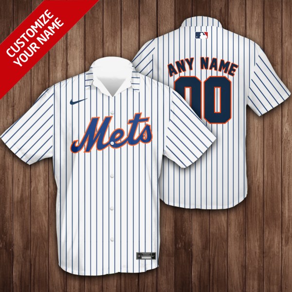 New York Mets MLB White Personalized Hawaiian Shirt