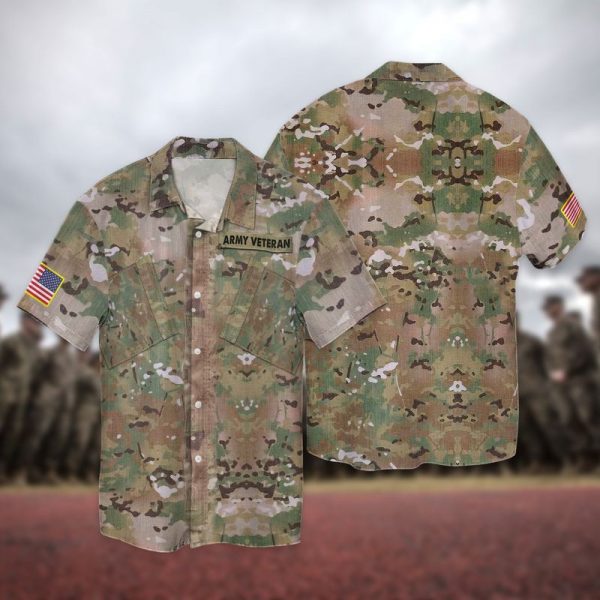 Army America Camouflage 4th Of July Hawaiian Shirt