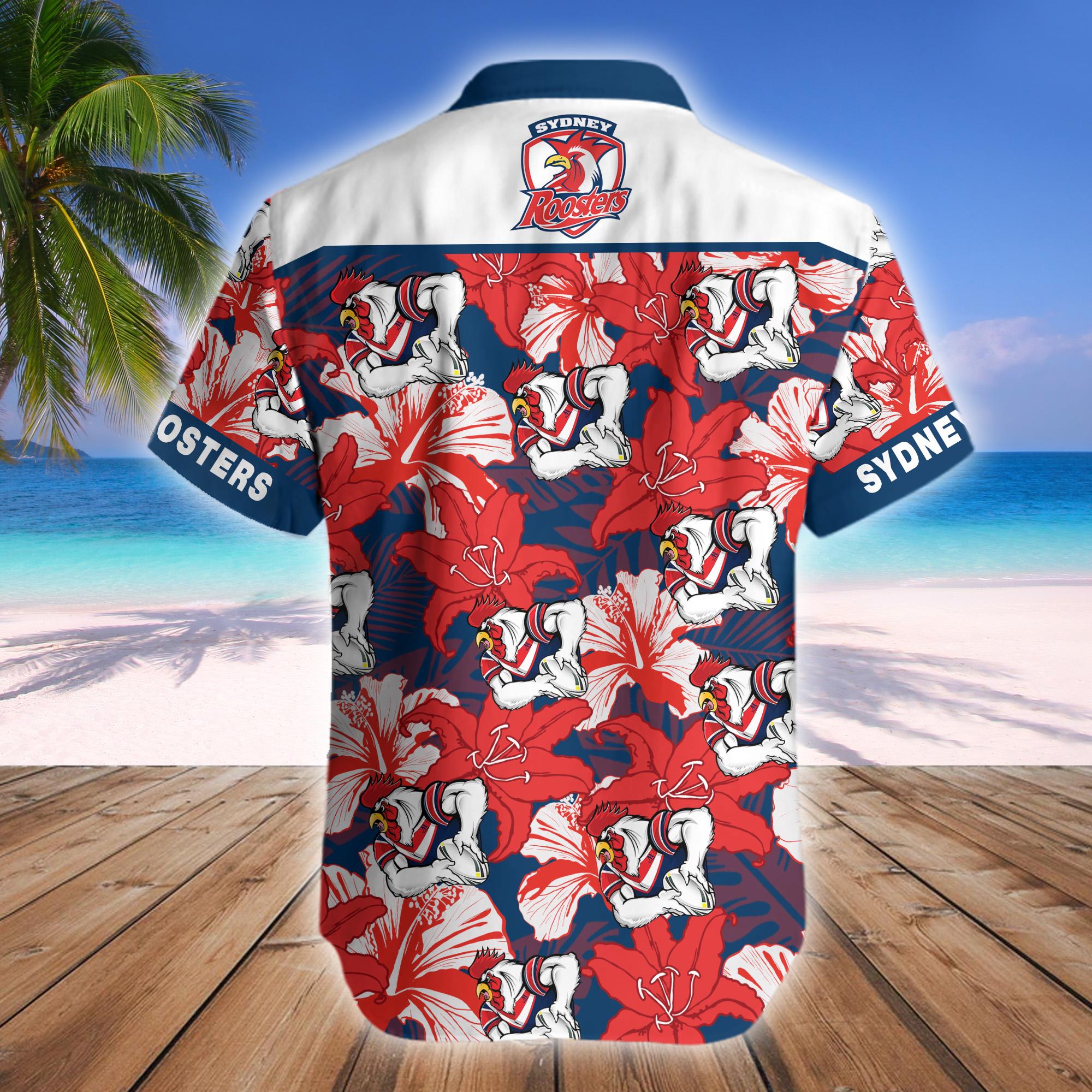 Sydney Roosters Mascot NRL Hawaiian Shirt