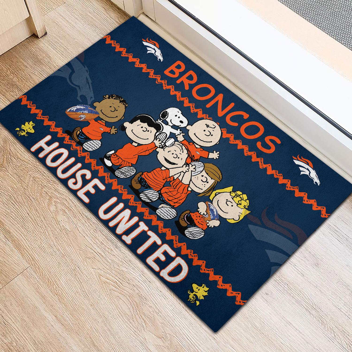 Denver Broncos Peanuts House United Doormat