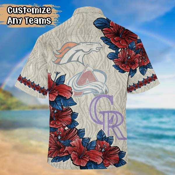 Colorado Sports Teams Flower Hawaiian Shirt