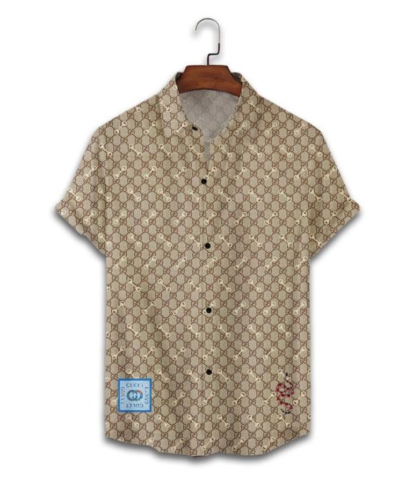 Gucci monogram snake classic hawaiian shirt and short
