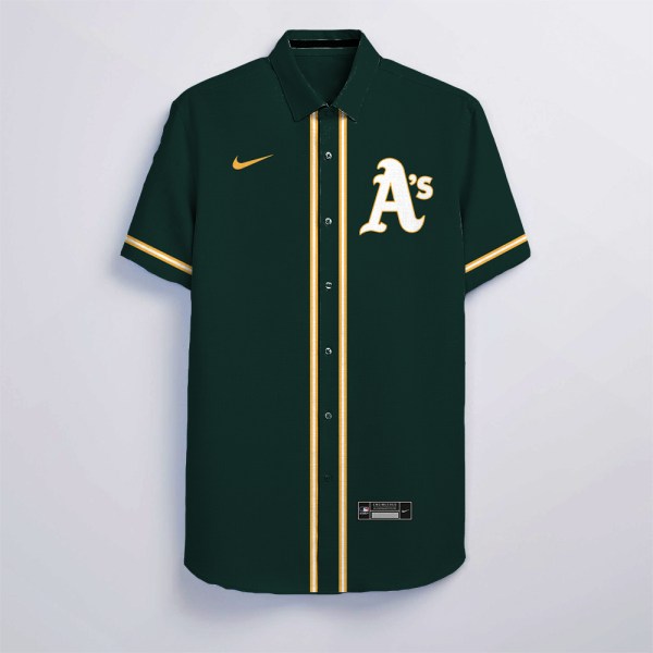 Oakland Athletics NFL Dark Green Personalized Hawaiian Shirt