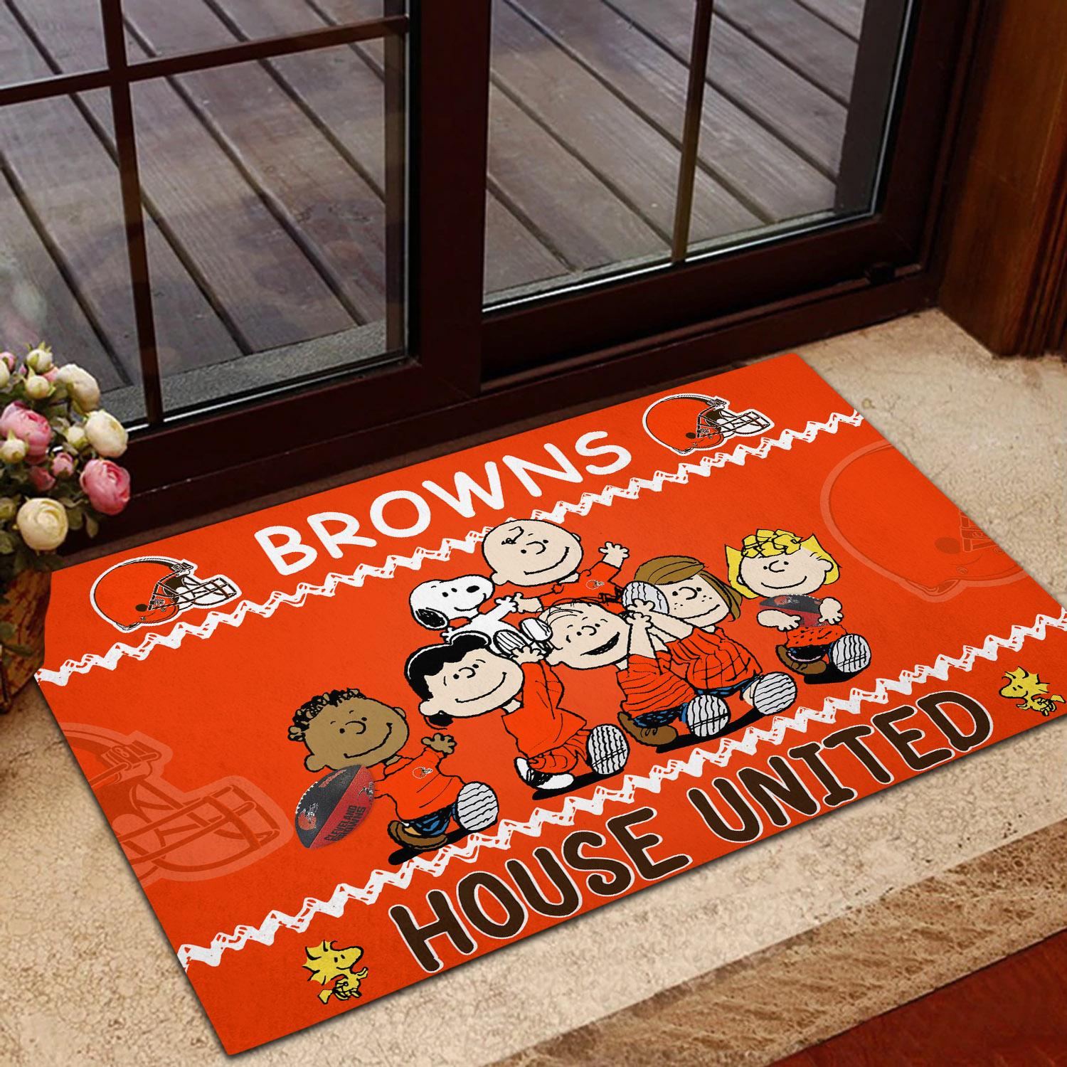 Cleveland Browns Peanuts House United Doormat