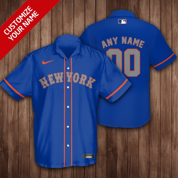 New York Mets MLB Blue Personalized Hawaiian Shirt