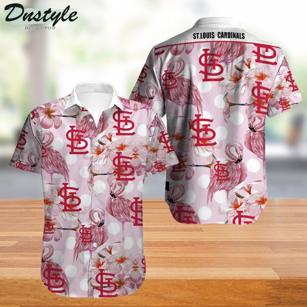 St Louis Cardinals Tropical Flowers Summer Hawaiian Shirt