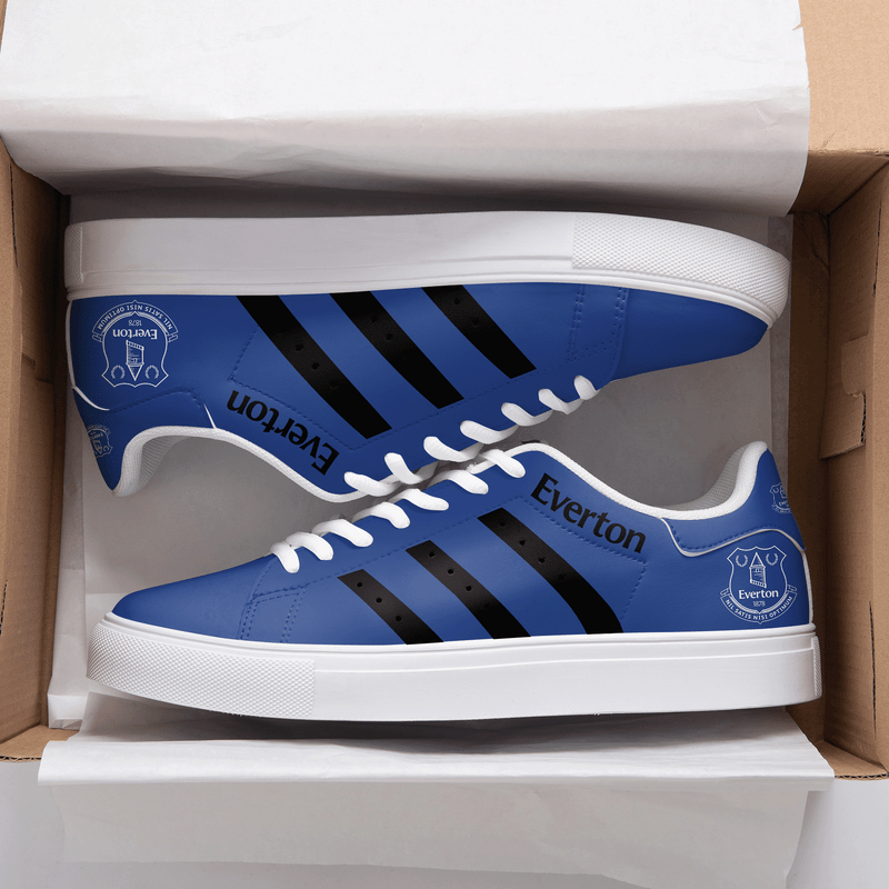 Everton Blue Black 3d Over Printed Stan Smith Shoes