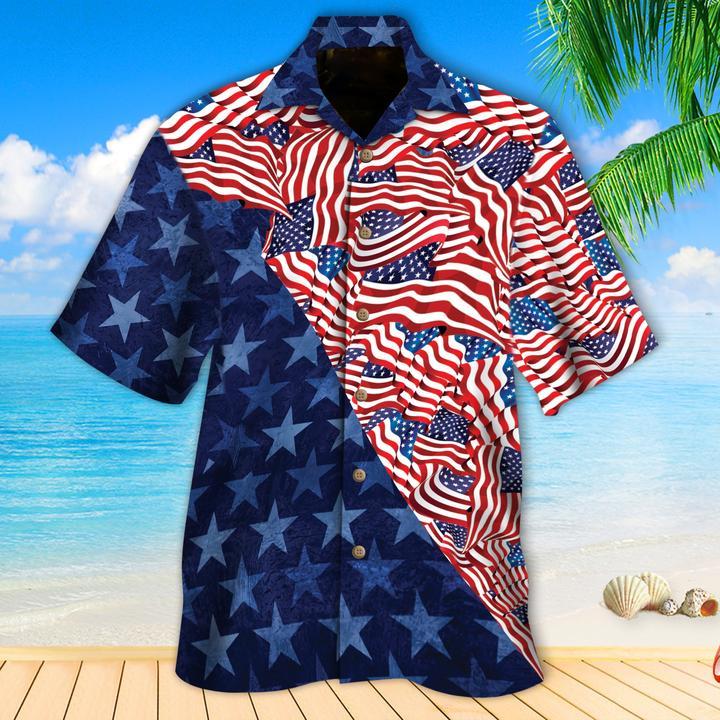 American Flag 4th Of July Hawaiian Shirt