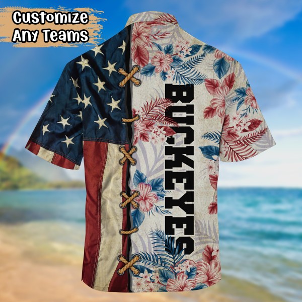 Ohio State Buckeyes July 4th Hawaiian Shirt