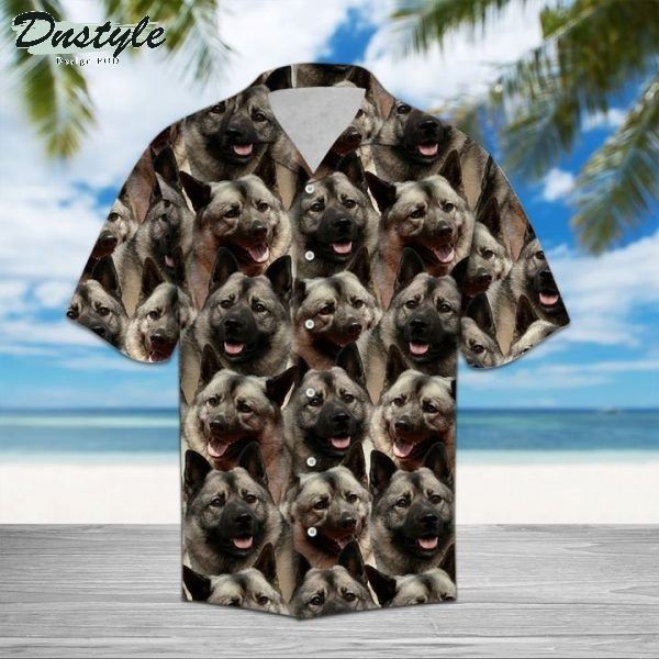 Norwegian Elkhound Hawaiian Shirt Summer Button Up