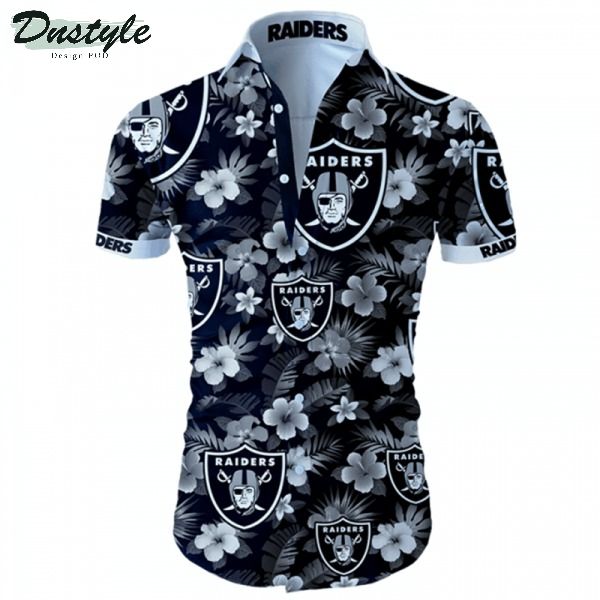NFL Oakland Raiders Hawaiian Shirt Summer Button Up