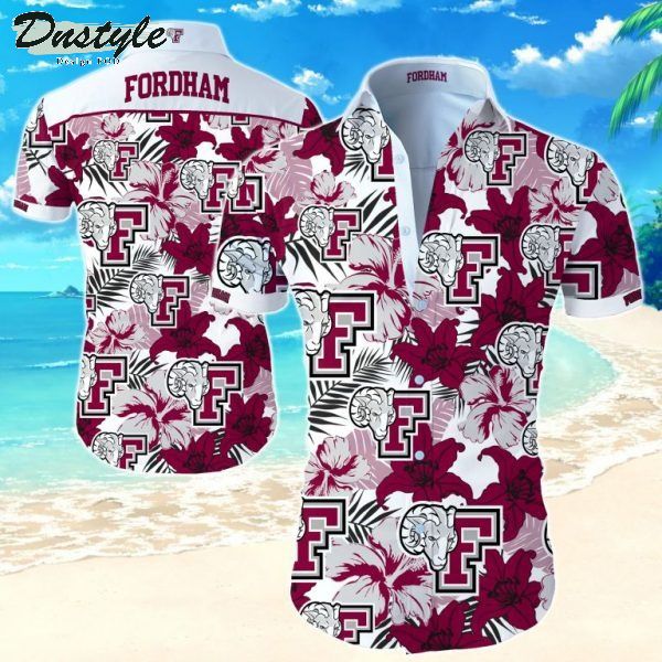 NCAA Fordham Rams Hawaiian Shirt Summer Button Up
