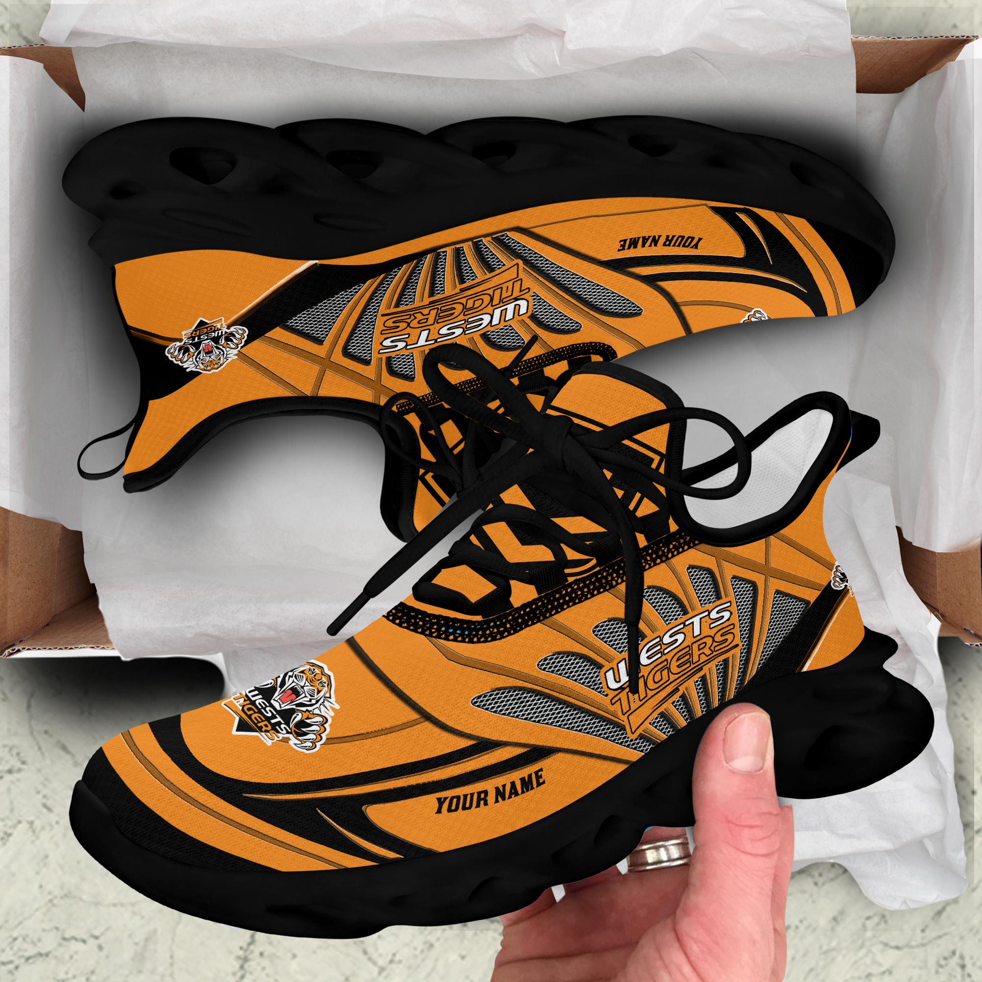 Wests Tigers NRL Custom Name Clunky Max Soul Shoes
