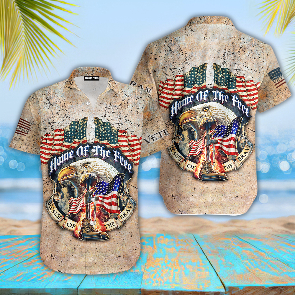 Bald Eagle American Veteran Day Hawaiian Shirt