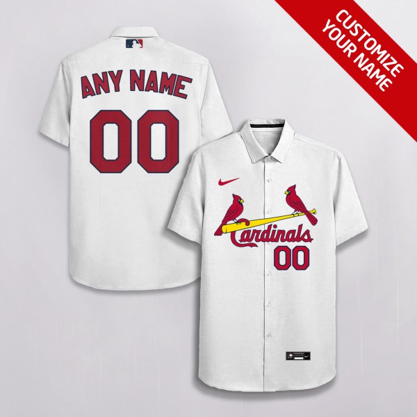 MLB Custom Name And Number St Louis Cardinals Hawaiian Shirt