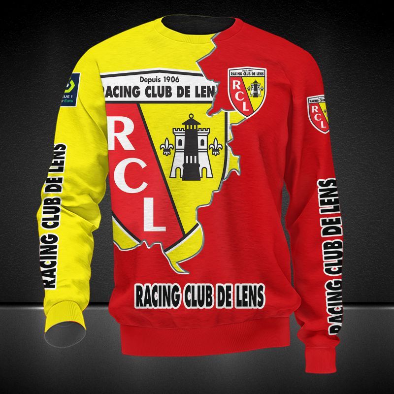 Racing Club de Lens 3d all over printed hoodie