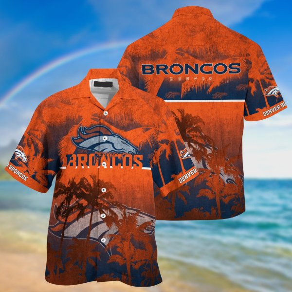 Denver Broncos NFL Palm Tree Hawaiian Shirt