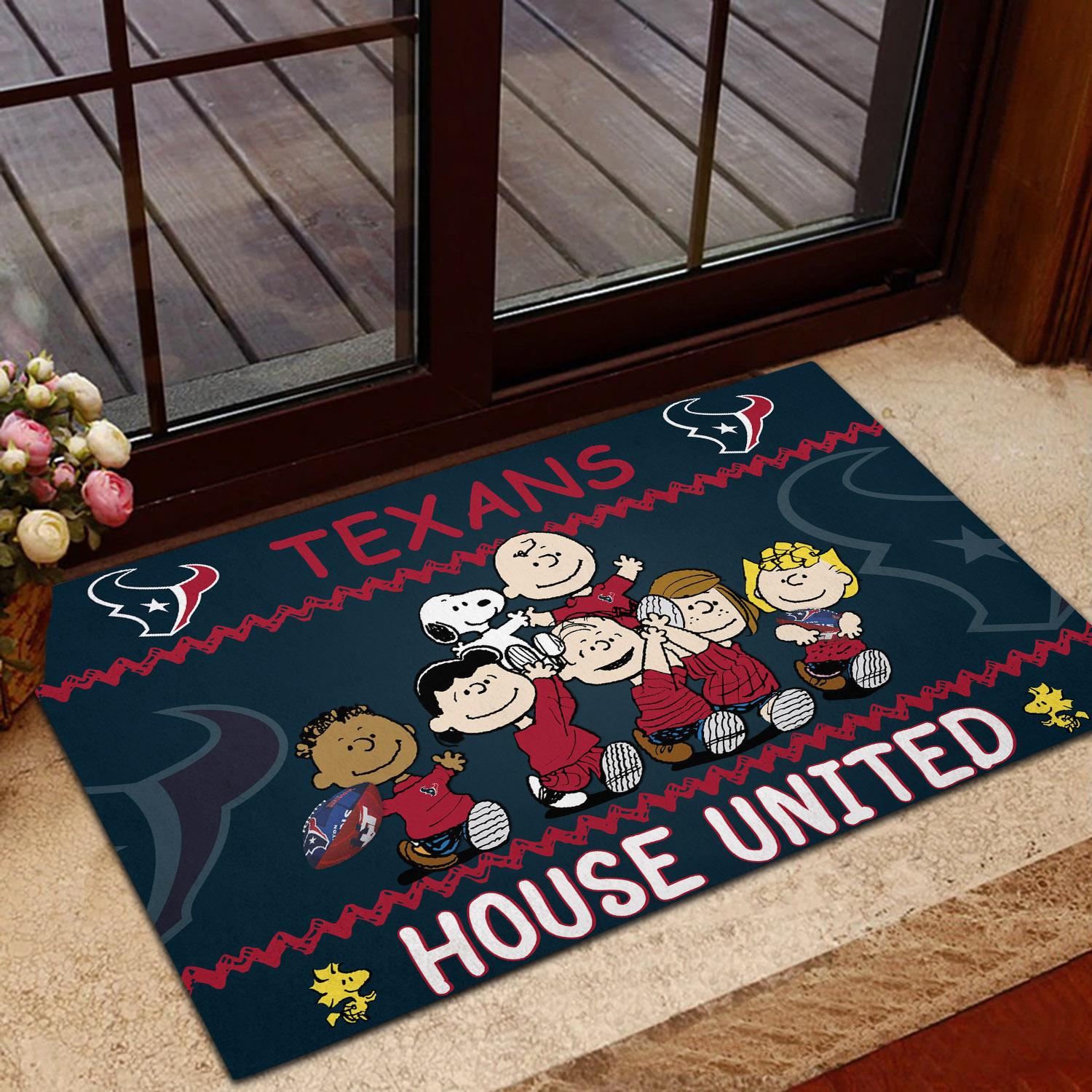 Houston Texans Peanuts House United Doormat