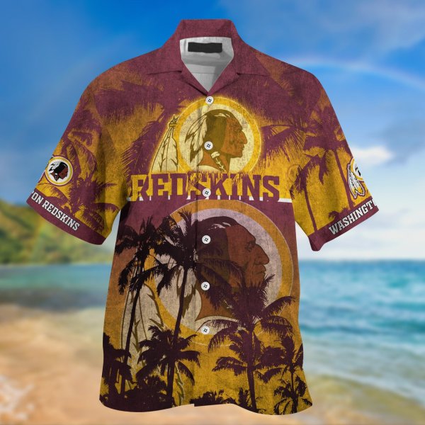 Washington Commanders NFL Palm Tree Hawaiian Shirt